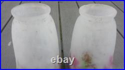Ancienne paire tulipes ART DECO pate de verre signées MULLER FRES LUNEVILLE