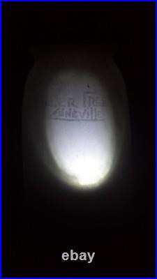Ancienne paire tulipes ART DECO pate de verre signées MULLER FRES LUNEVILLE