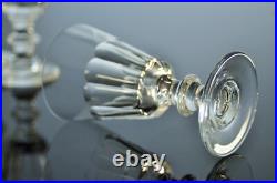 Anciennes 8 Verres Digestif Cristal Taille Cotes Plates Caton St Louis Art Deco