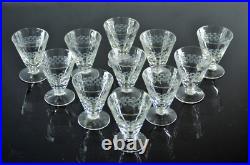 Anciennes Carafe Et Verres En Verre Souffle Taille Legras Art Deco