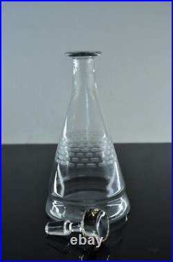 Anciennes Carafe Et Verres En Verre Souffle Taille Legras Art Deco