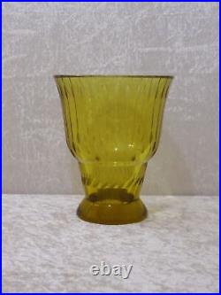 Antique Art Déco Design Vase en Verre Vintage Um 1930 Handmade Bohême 18 CM