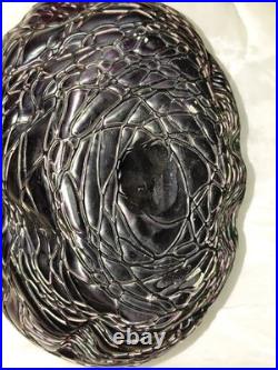 Antiquite Verrerie Art Deco Pate De Verre Violine Loetz Haut 13 CM Long 19 Cms