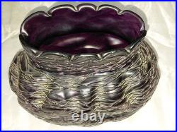 Antiquite Verrerie Art Deco Pate De Verre Violine Loetz Haut 13 CM Long 19 Cms