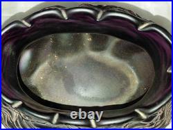 Antiquite Verrerie Art Deco Pate De Verre Violine Loetz Haut 13 CM Long 19 Cms