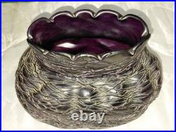 Antiquite Verrerie Art Deco Pate De Verre Violine Loetz Haut 13 CM Long 19 Cms