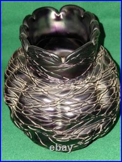 Antiquite Verrerie Art Deco Pate De Verre Violine Loetz Haut 13 CM Long 19 Cms