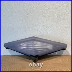 Applique Art Deco Made In Italy Vintage Verre De Murano relief Bleu Gris