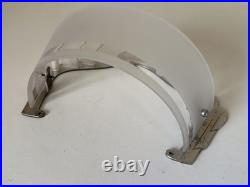 Applique Art Deco Verre Et Bronze Argenté Signée