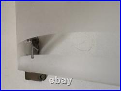 Applique Art Deco Verre Et Bronze Argenté Signée