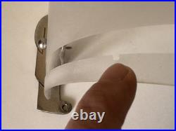 Applique Art Deco Verre Et Bronze Argenté Signée