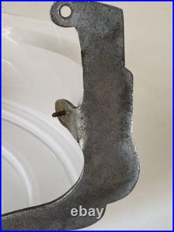 Applique Art Deco Verre Et Bronze Argenté Signée