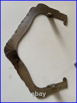 Applique Art Deco Verre Et Bronze Argenté Signée