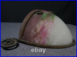 Applique ancienne lampe art déco Muller Frères Luneville en verre fer forgé