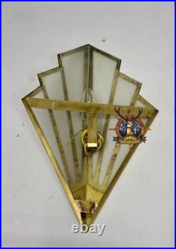 Applique murale art déco verre dépoli laiton élégance intemporelle luminaire