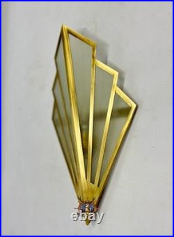 Applique murale art déco verre dépoli laiton élégance intemporelle luminaire