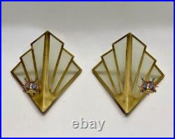 Applique murale art déco verre dépoli laiton élégance intemporelle luminaire