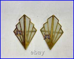 Applique murale art déco verre dépoli laiton élégance intemporelle luminaire