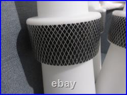 Arlus Lunel Lot De 3 Grands Tubes Conique Opaline Art Deco Vintage 40/50