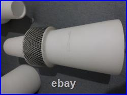 Arlus Lunel Lot De 3 Grands Tubes Conique Opaline Art Deco Vintage 40/50