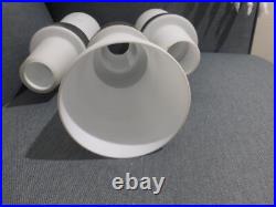 Arlus Lunel Lot De 3 Grands Tubes Conique Opaline Art Deco Vintage 40/50