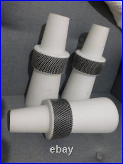 Arlus Lunel Lot De 3 Grands Tubes Conique Opaline Art Deco Vintage 40/50