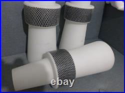 Arlus Lunel Lot De 3 Grands Tubes Conique Opaline Art Deco Vintage 40/50