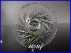 Art Deco 1 Verre A Vin Roemer En Cristal Couleur Vert Claire Taille Baccarat