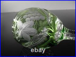 Art Deco 1 Verre A Vin Roemer En Cristal Couleur Vert Claire Taille Baccarat