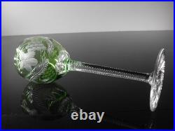 Art Deco 1 Verre A Vin Roemer En Cristal Couleur Vert Claire Taille Baccarat