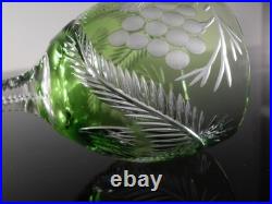 Art Deco 1 Verre A Vin Roemer En Cristal Couleur Vert Claire Taille Baccarat