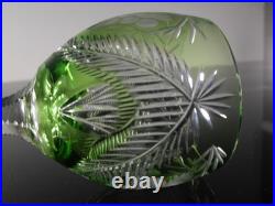 Art Deco 1 Verre A Vin Roemer En Cristal Couleur Vert Claire Taille Baccarat