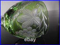 Art Deco 1 Verre A Vin Roemer En Cristal Couleur Vert Claire Taille Baccarat