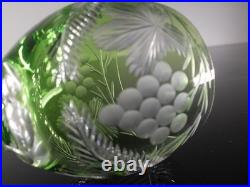 Art Deco 1 Verre A Vin Roemer En Cristal Couleur Vert Claire Taille Baccarat