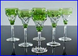 Art Deco 6 Verres En Cristal Couleur Taille Grave Raisin John Walsh Signe