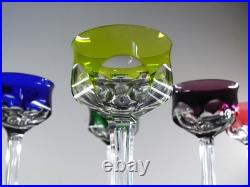 Art Deco 6 Verres Liqueur Cristal Double Couleurs Taille Malmaison Baccarat Art Deco 6 Verres Liqueur Cristal Double Couleurs Taille Malmaison Baccarat