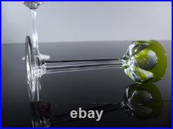 Art Deco 6 Verres Liqueur Cristal Double Couleurs Taille Malmaison Baccarat