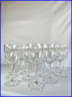 Art Déco. Années 30/40. Lot de 18 verres à pied en cristal Motifs épis de blé