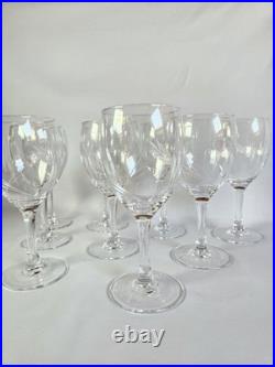 Art Déco. Années 30/40. Lot de 18 verres à pied en cristal Motifs épis de blé