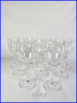 Art Déco. Années 30/40. Lot de 18 verres à pied en cristal Motifs épis de blé