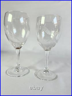 Art Déco. Années 30/40. Lot de 18 verres à pied en cristal Motifs épis de blé