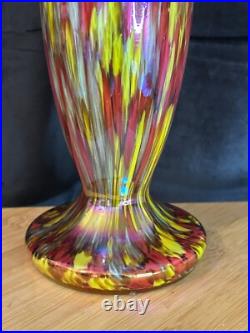 Art Déco Antonin Ruckl pour Kralik Vase balustre verre millefiori 1930