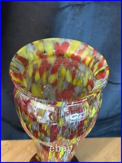 Art Déco Antonin Ruckl pour Kralik Vase balustre verre millefiori 1930