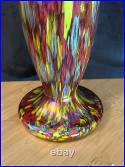 Art Déco Antonin Ruckl pour Kralik Vase balustre verre millefiori 1930