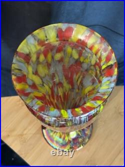 Art Déco Antonin Ruckl pour Kralik Vase balustre verre millefiori 1930