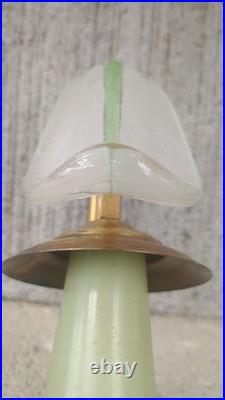 Art Déco Belle paire d'appliques en verre et métal signé Ezan France Luminaire