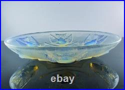 Art Déco Era Sabino Etling Grand Coupe Verre Moule Opalescent France Ezan Signe