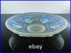 Art Déco Era Sabino Etling Grand Coupe Verre Moule Opalescent France Ezan Signe