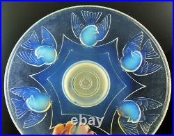 Art Déco Era Sabino Etling Grand Coupe Verre Moule Opalescent France Ezan Signe