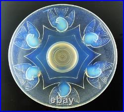 Art Déco Era Sabino Etling Grand Coupe Verre Moule Opalescent France Ezan Signe